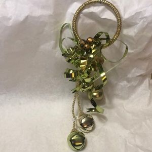 Christmas Door Knob Hanger Jingle Bells Holiday Decor12”x4”